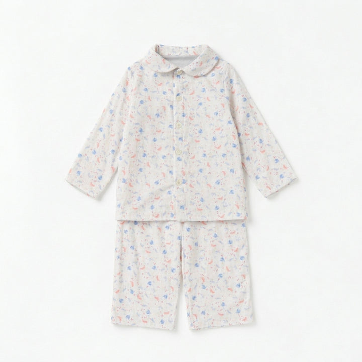 あたたかいガーゼパジャマ<br>110-150㎝ <br>おでかけバード