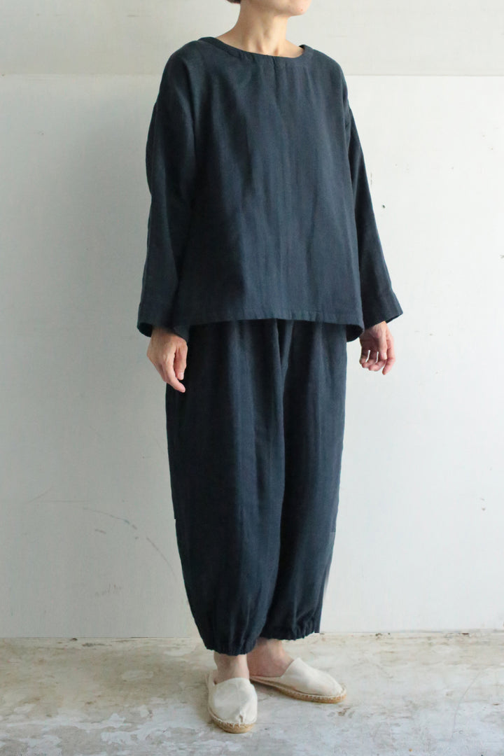 あたたかいプルオーバー<br>ドロップショルダー<br>ネイビー