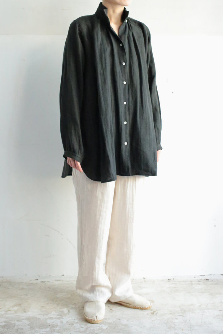 shirt cotton linen khaki