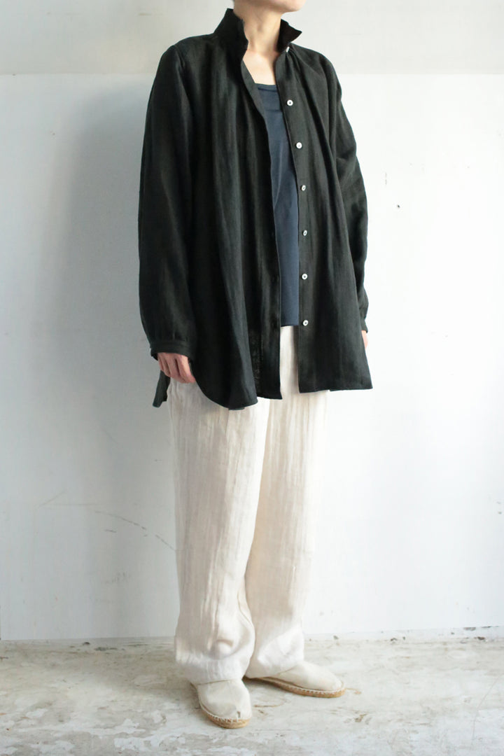 shirt cotton linen khaki