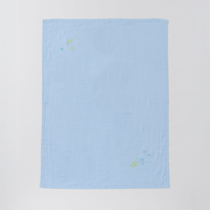 Blanket hand drawn rabbit parent and child 