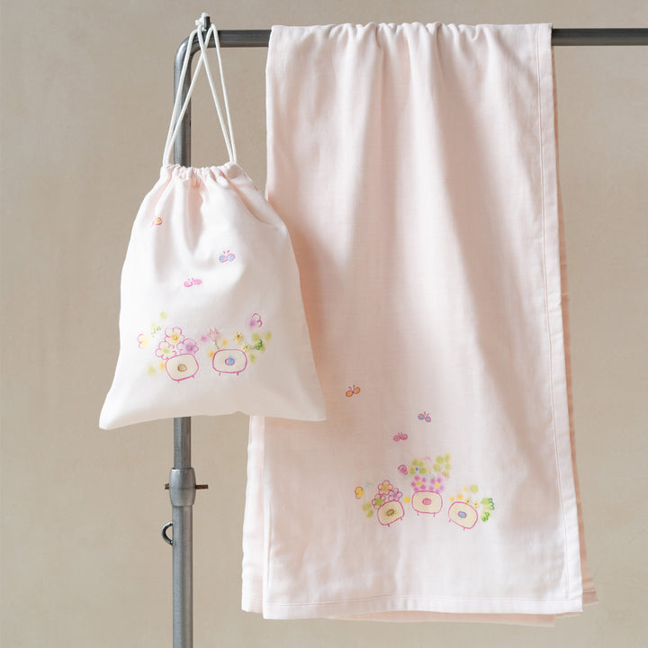 袋小　手描＆刺繍<br>はな