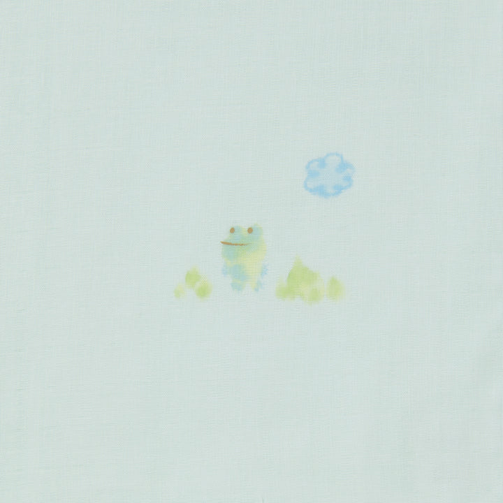 ガーゼブランケット<br>手描＆手刺繍　らいおん