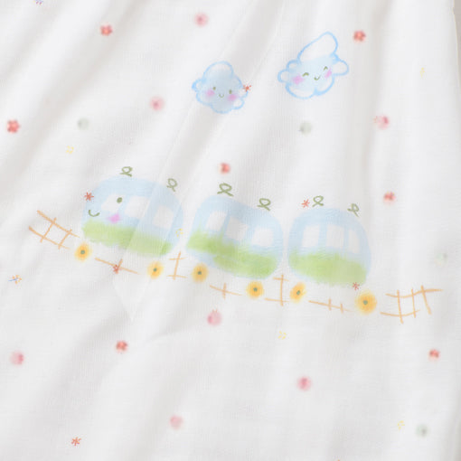 blanket hand drawn train