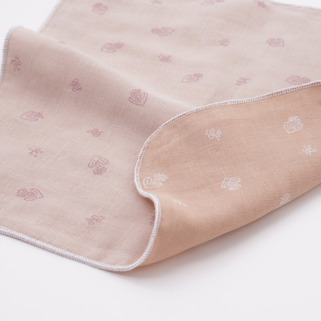gauze handkerchief heart 
