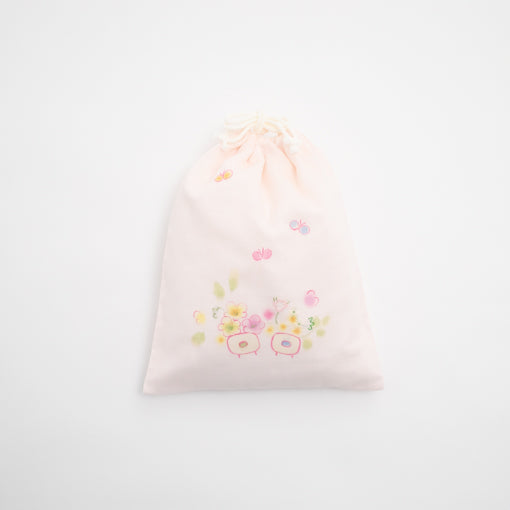 袋小　手描＆刺繍<br>はな