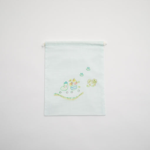 Bag hand drawing &amp; embroidery train 