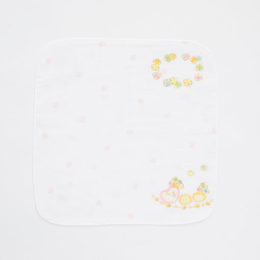 Gauze handkerchief hand-drawn train 