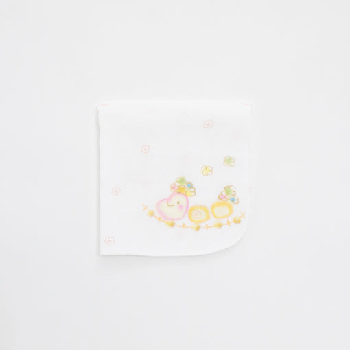 Gauze handkerchief hand-drawn train 