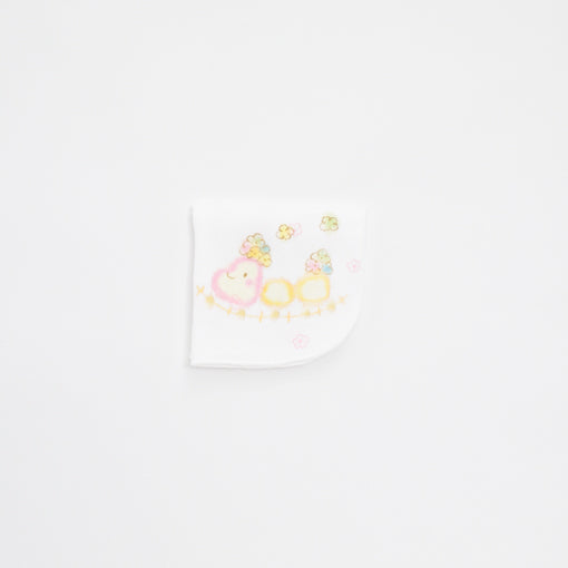 Gauze handkerchief hand-drawn train 