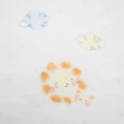 Blanket hand-drawn lion parent and child 
