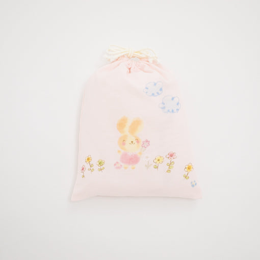 袋小　手描＆刺繍<br>うさぎ