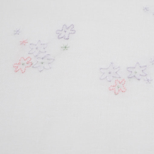 ベビーボックスシーツ<br>手刺繍　小花